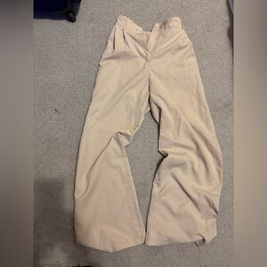 Cream High-Waisted Pants